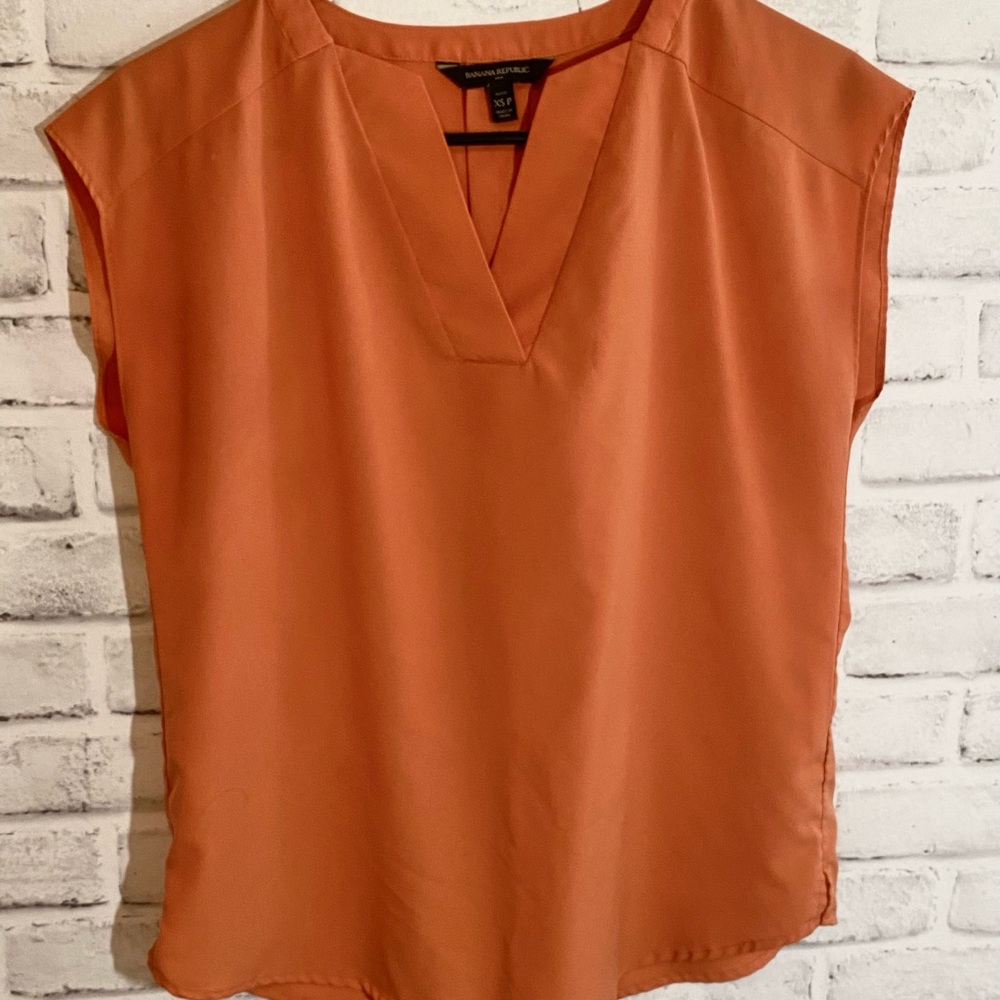 Banana Republic Salmon Dressy Top XS P